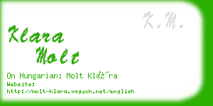 klara molt business card